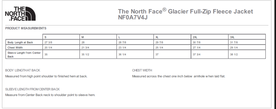 Men’s North Face Glacier Full Zip Fleece Jacket